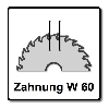 Festool Feinzahn Kreissägeblatt HW 216 x 30 x 2,3 mm W60 216 mm 60 Zähne ( 500125 )