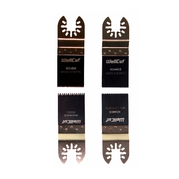 WellCut MT-4 Multi Tool Werkzeugklingen-Set 4-teilig Universal Zubehör OIS Long Life-Beschreibung lesen