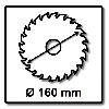 Festool Kreissägeblatt Aluminium / Plastics HW 160 x 1,8 x 20 mm F/FA52 ( 205555 ) für Tauchsägen TS 55 F, TSC 55 K & Handkreissägen HK 55, HKC 55