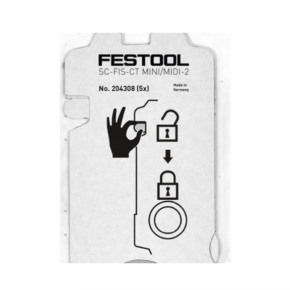 Festool SELFCLEAN Filtersack SC-FIS-CT MINI/MIDI-2/5 für CT MINI und CT MIDI ab Baujahr 2019 5 Stück ( 204308 )-Beschreibung lesen