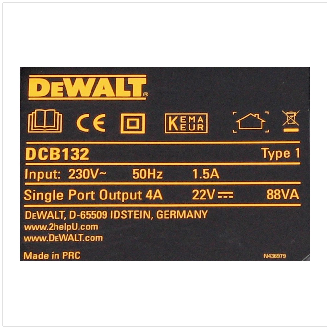 DeWalt DCB132 Doppelladegerät 18V-Beschreibung lesen