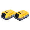 DeWalt Akku-Kit DCBP 034 E2 2x Powerstack Akku 18 V 1,7 Ah / 1700 mAh XR Li-Ion - mit Ladestandsanzeige