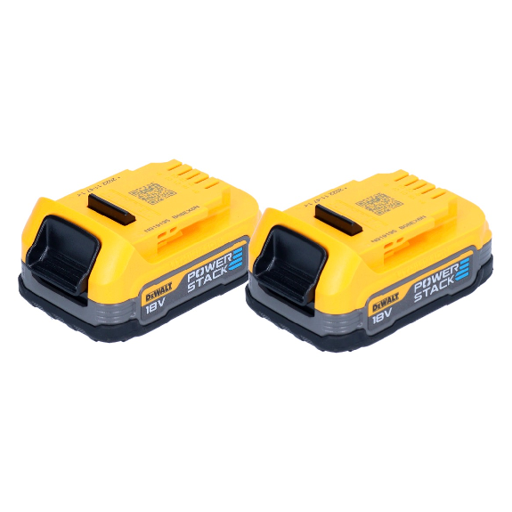 DeWalt Kit batterie DCBP 034 E2 2x batterie Powerstack 18 V 1,7 Ah / 1700 mAh XR Li-Ion - avec indicateur de charge-Lire la description