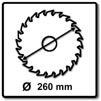 Kreissägeblatt 260 mm für Aluminium und Kunststoff-Beschreibung lesen