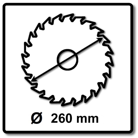 Kreissägeblatt 260 mm für Aluminium und Kunststoff-Beschreibung lesen