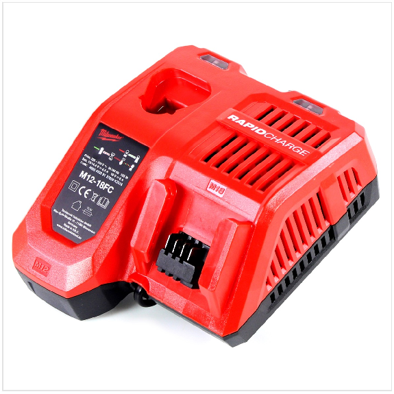 Milwaukee M12-18FC Schnell Ladegerät Universal für 12, 14 und 18 Volt Li-Ion Akkus ( 4932451079 / 4932451080 )-Beschreibung lesen