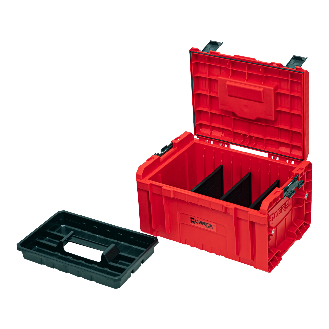 Qbrick System PRO Toolbox 2.0 RED ULTRA HD Custom Werkzeugkoffer 450 x 260 x 240 mm 19 l stapelbar IP54 mit 3 Fächern-Beschreibung lesen