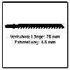 Festool HM 75/4,5/1 Stichsägeblatt 1 Stück. (204343) für Gips- und Spanplatten sowie Faserplatten.