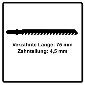 Festool HM 75/4,5/1 Stichsägeblatt 1 Stück. (204343) für Gips- und Spanplatten sowie Faserplatten.-Beschreibung lesen
