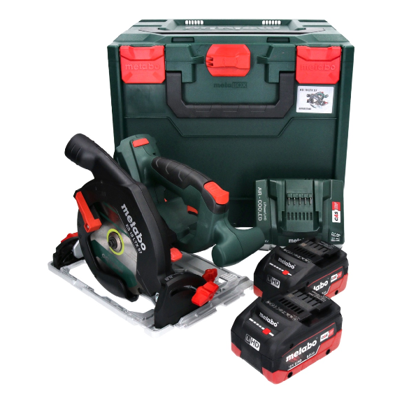 Metabo KS 18 LTX 57 Scie circulaire sans fil 18V 165x20mm + 2x Batteries 8,0Ah + Chargeur + Coffret MetaLoc ( 601857810 )-Leer más