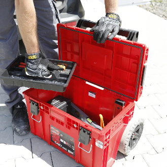 Qbrick System PRIME Cart RED ULTRA HD Stapelbar nach Maß 590 x 425 x 660 mm 37 l IP66 Tragfähigkeit von 100 kg mit-Beschreibung lesen