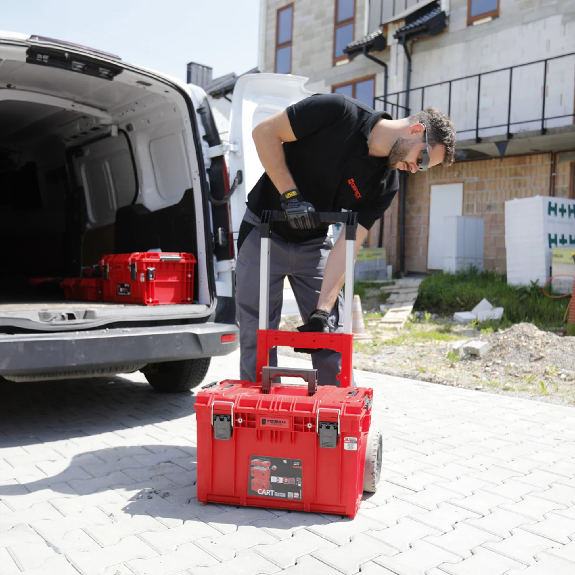 Qbrick System PRIME Cart RED ULTRA HD Stapelbar nach Maß 590 x 425 x 660 mm 37 l IP66 Tragfähigkeit von 100 kg mit-Beschreibung lesen