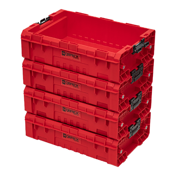 Qbrick System PRO Box 130 2.0 RED ULTRA HD Personalisierter stapelbarer Behälter 450 x 310 x 151 mm 9 l stapelbar-Beschreibung lesen