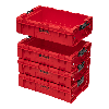 Qbrick System PRO Box 130 2.0 RED ULTRA HD Personalisierter stapelbarer Behälter 450 x 310 x 151 mm 9 l stapelbar
