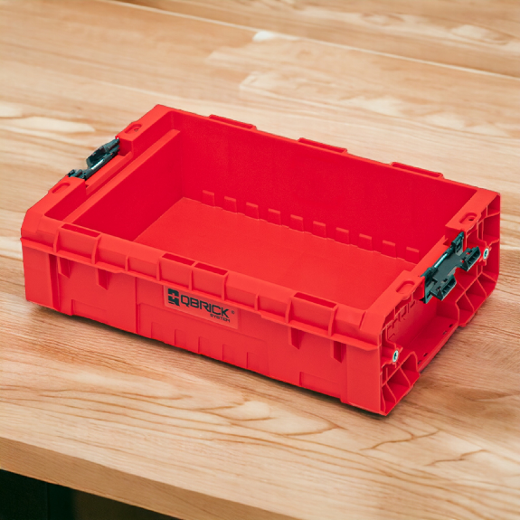 Qbrick System PRO Box 130 2.0 RED ULTRA HD Personalisierter stapelbarer Behälter 450 x 310 x 151 mm 9 l stapelbar-Beschreibung lesen
