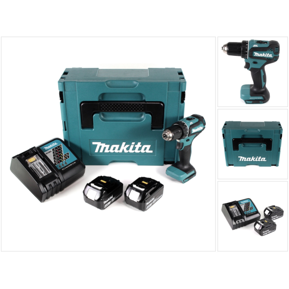Makita DDF485RFJ Akku-Bohrschrauber 18V Brushless 1/2" 50Nm + 2x Akku 4Ah + Ladegerät + Koffer-Beschreibung lesen
