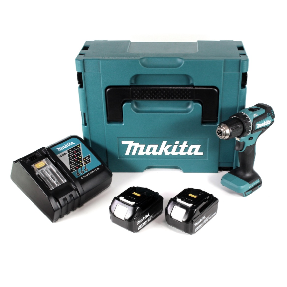 Makita DDF485RFJ Akku-Bohrschrauber 18V Brushless 1/2" 50Nm + 2x Akku 4Ah + Ladegerät + Koffer-Beschreibung lesen