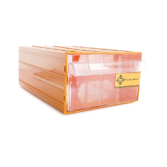 "FORTE Tools K-55 Aufbewahrungsbox in 21,2x30,2x12,6 cm, Schubladenbox, Transparent, Kunststoff, mit 2 Schubladen, bei"-Beschreibung lesen