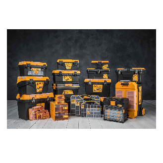 "FORTE Tools K-55 Aufbewahrungsbox in 21,2x30,2x12,6 cm, Schubladenbox, Transparent, Kunststoff, mit 2 Schubladen, bei"-Beschreibung lesen