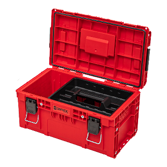 Qbrick System PRIME Toolbox 250 Vario ROT ULTRA HD Custom stapelbar 535 x 327 x 271 mm 26l IP66 mit 3 Trennwänden-Beschreibung lesen