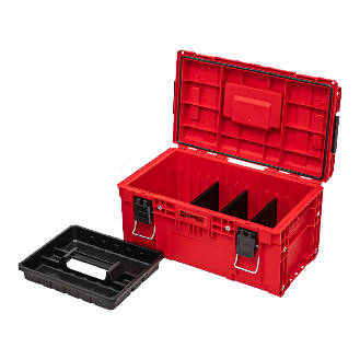 Qbrick System PRIME Toolbox 250 Vario ROT ULTRA HD Custom stapelbar 535 x 327 x 271 mm 26l IP66 mit 3 Trennwänden-Beschreibung lesen