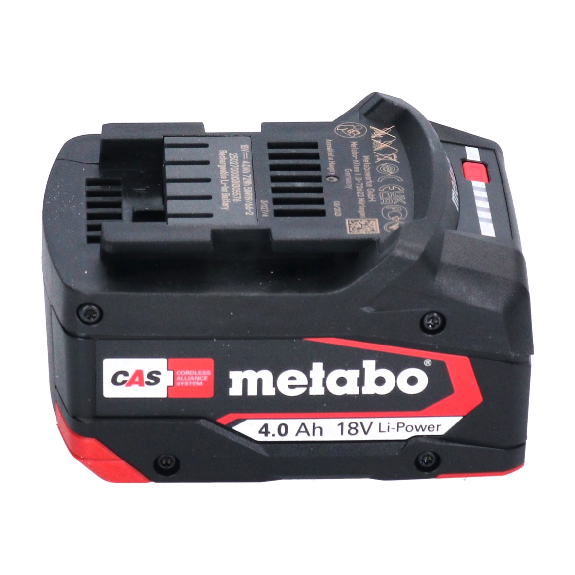 Metabo Li-Power Akkupack 18 V 4,0 Ah CAS Li-Ion Akku ( 625027000 ) mit Ladestandsanzeige - Nachfolger von 625591000-Beschreibung lesen