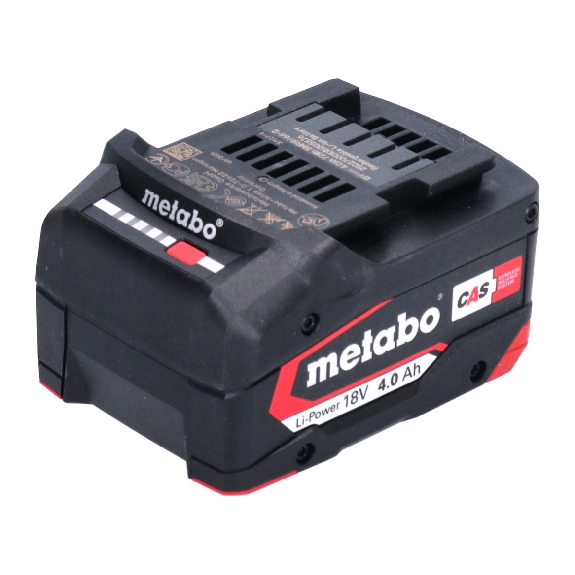 Metabo Li-Power Akkupack 18 V 4,0 Ah CAS Li-Ion Akku ( 625027000 ) mit Ladestandsanzeige - Nachfolger von 625591000-Beschreibung lesen