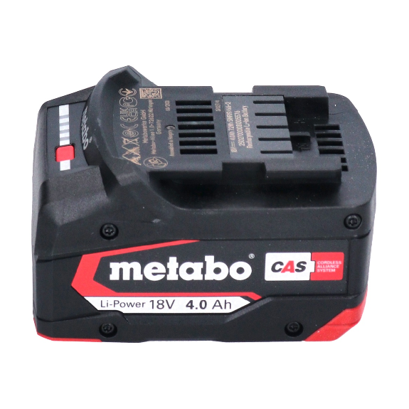 Metabo Li-Power Akkupack 18 V 4,0 Ah CAS Li-Ion Akku ( 625027000 ) mit Ladestandsanzeige - Nachfolger von 625591000-Beschreibung lesen