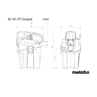 Metabo AS 18 L PC Kompakter Akku-Staubsauger 18 V 6 l IPX4 Staubklasse L / Nass- und Trockensauger (602028850) - ohne Akku.-Beschreibung lesen