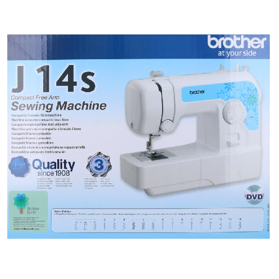 "Brother J14S Mechanische Nähmaschine + Fußpedal + Nähset mit LED-Beleuchtung 50 W"-Beschreibung lesen