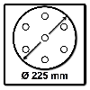 Bosch Best for Wood and Painting C470 Schleifscheiben-Set 225 mm P 80 25 Stück (2608621028)