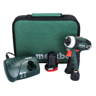 Metabo PowerMaxx BS Akku-Bohrschrauber 34 Nm 12V + 1x Akku 2,0 Ah + Ladegerät + Tasche (600079500)-Beschreibung lesen