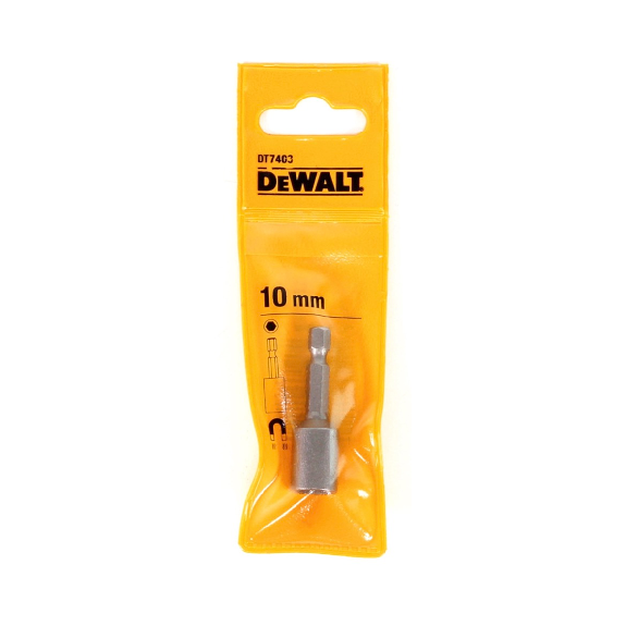 DeWalt DT 7403-QZ Steckschlüssel 10 mm Aussensechskant - 50mm Länge, Permanentmagnet Halterung, 1/4" Antrieb-Beschreibung lesen