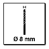Alpen Profi Glas Hartmetall-Bohrer für Glas 8,0 x 110 mm 1/4"