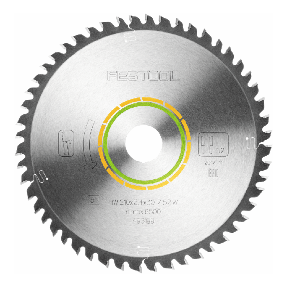 Festool Feinzahn Kreissägeblatt 210 x 20 x 2,4 mm W52 210 mm 52 Zähne ( 493199 )-Beschreibung lesen