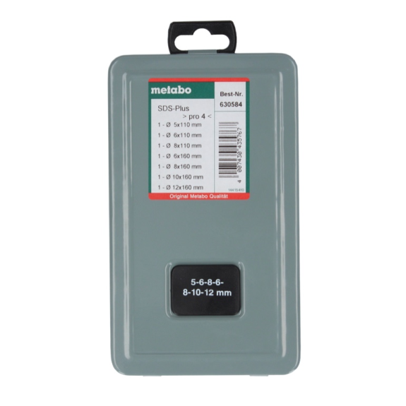 Metabo SDS-plus Pro 4 Bohrersatz 7 tlg. ( 630584000 ) Ø 5 / 6 / 6 / 8 / 8 / 10 / 12-Beschreibung lesen