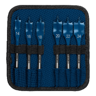 Bosch EXPERT SELFCUT Speed Flachfräsbohrer Set 6tlg.14-24mm (2 608 900 332)-Beschreibung lesen