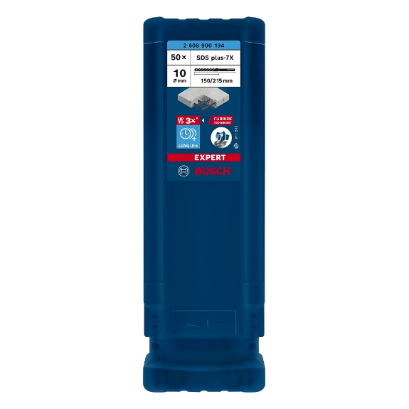 Bosch EXPERT SDS plus-7X Hammerbohrer, 10 x 150 x 215 mm, 50-tlg.. Fr-Beschreibung lesen