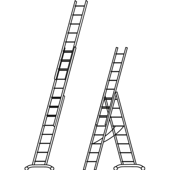 Mehrzweckleiter dreiteilig 604718 Mehrzweckleiter dreiteilig 604718-Beschreibung lesen
