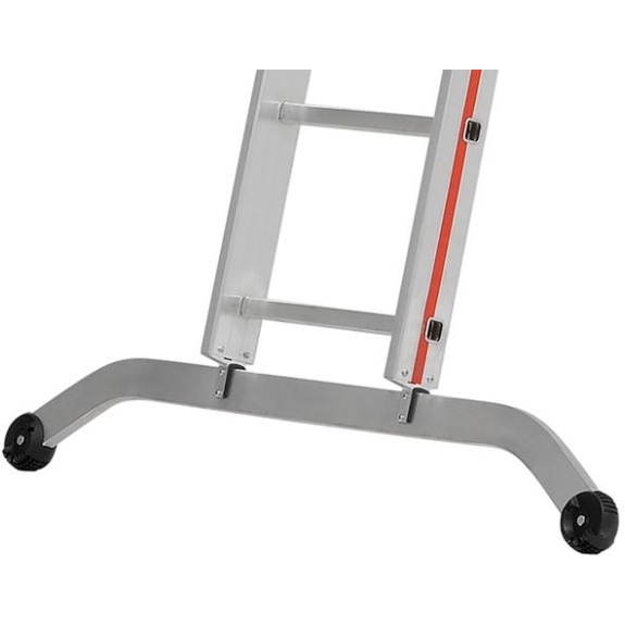 Schiebeleiter aus Aluminium mit 2x8 Sprossen-Beschreibung lesen