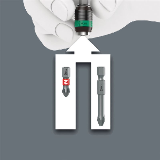 Wera 813 R Bits-Handhalter mit Rapidaptor Schnellwechselfutter, 1/4&quot; x-Beschreibung lesen