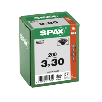 SPAX SeKo T-STAR+ 3,0 x 30 Schwarz verzinkt HP-Beschreibung lesen
