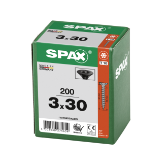 SPAX SeKo T-STAR+ 3,0 x 30 Schwarz verzinkt HP-Beschreibung lesen