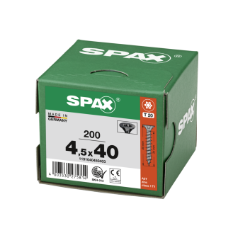 SPAX SeKo T-STAR+ 4,5 x 40 Schwarz verzinkt HP-Beschreibung lesen