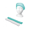 Gorro MaiMed-Cap K con elástico perimetral corrugado (plegado en acordeón) BLANCO