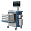 Carrello informatico e di terapia con chiusura a codice