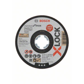 Bosch X-LOCK Standard for Inox 115 x 1 x 22,23 mm Trennscheibe gerade-Beschreibung lesen