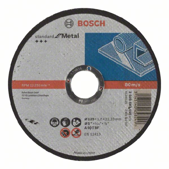 Bosch Trennscheibe gerade Standard for Metal A 60 T BF, 125 mm, 1,6 mm-Beschreibung lesen