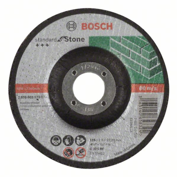Bosch Trennscheibe gekrpft Standard for Stone C 30 S BF, 115 mm, 2,5 mm-Beschreibung lesen