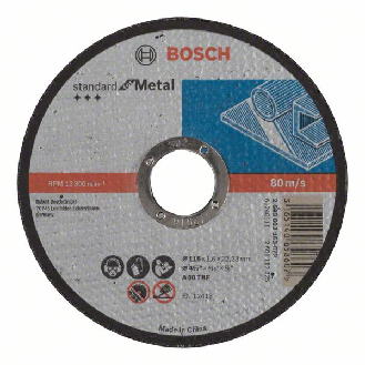 Bosch Trennscheibe gerade Standard for Metal A 60 T BF, 115 mm, 1,6 mm-Beschreibung lesen